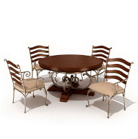 Combination of casual dining tables and chairs