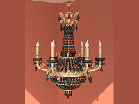 Black retro candle chandelier model