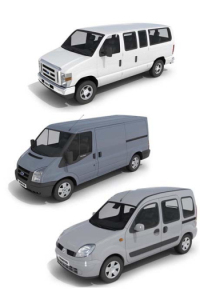 Three commercial vehicles 3D model